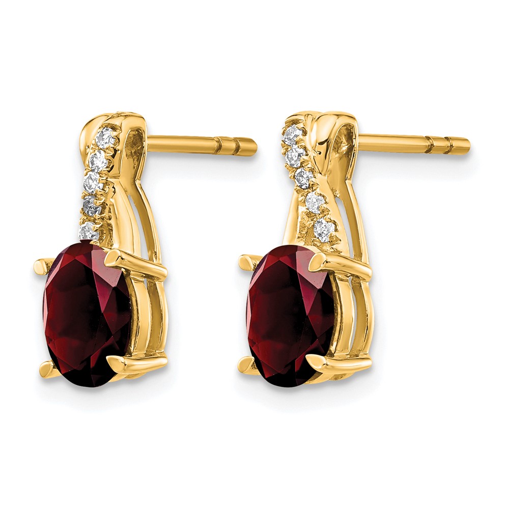 10k Garnet and Diamond Earrings (EM4235-GA-006-1YA)