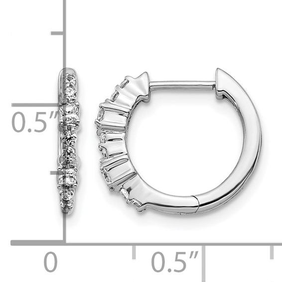 Gold Diamond Hinged Hoop Earrings