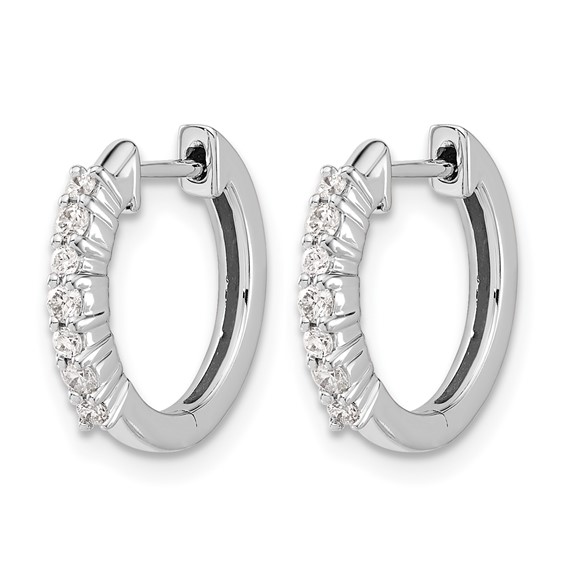 Gold Diamond Hinged Hoop Earrings