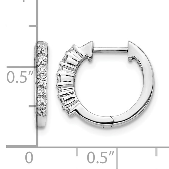 Gold Diamond Hinged Hoop Earrings