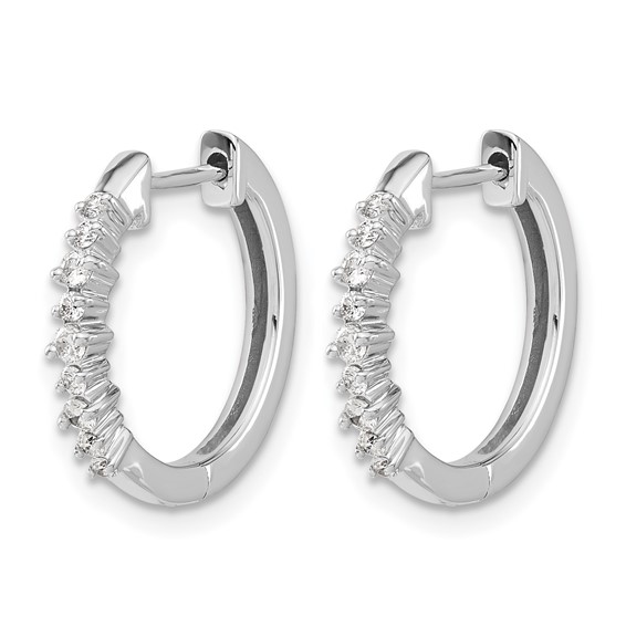 Diamond Hinged Hoop Earrings