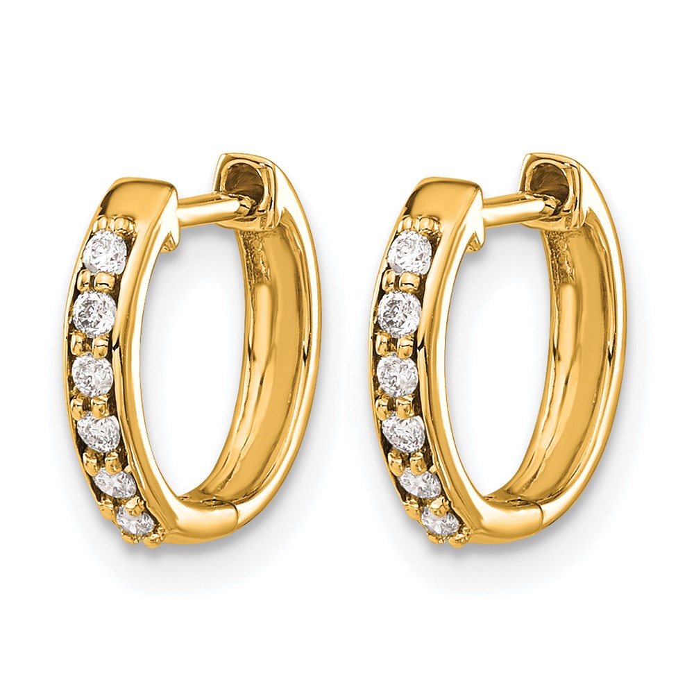 14k Diamond Hinged Hoop Earrings (EM4263-012-YA)
