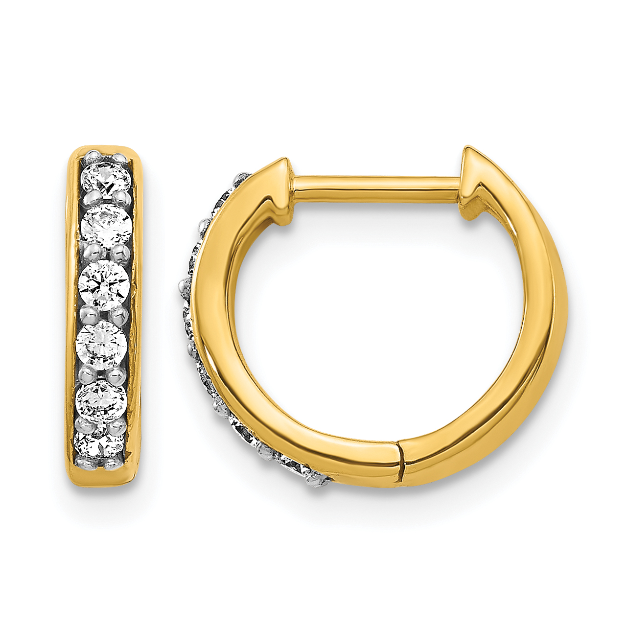 10k Diamond Hinged Hoop Earrings (EM4263-025-1YA)
