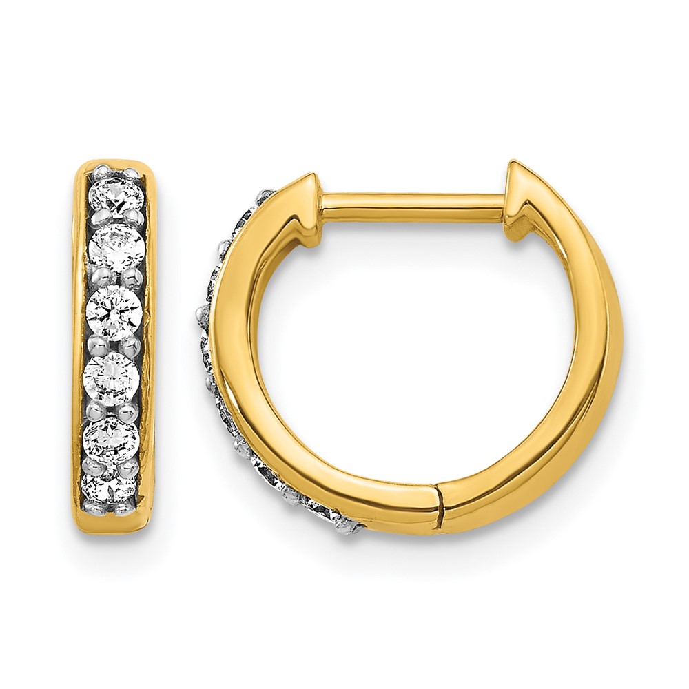 10k Diamond Hinged Hoop Earrings (EM4263-025-1YA)