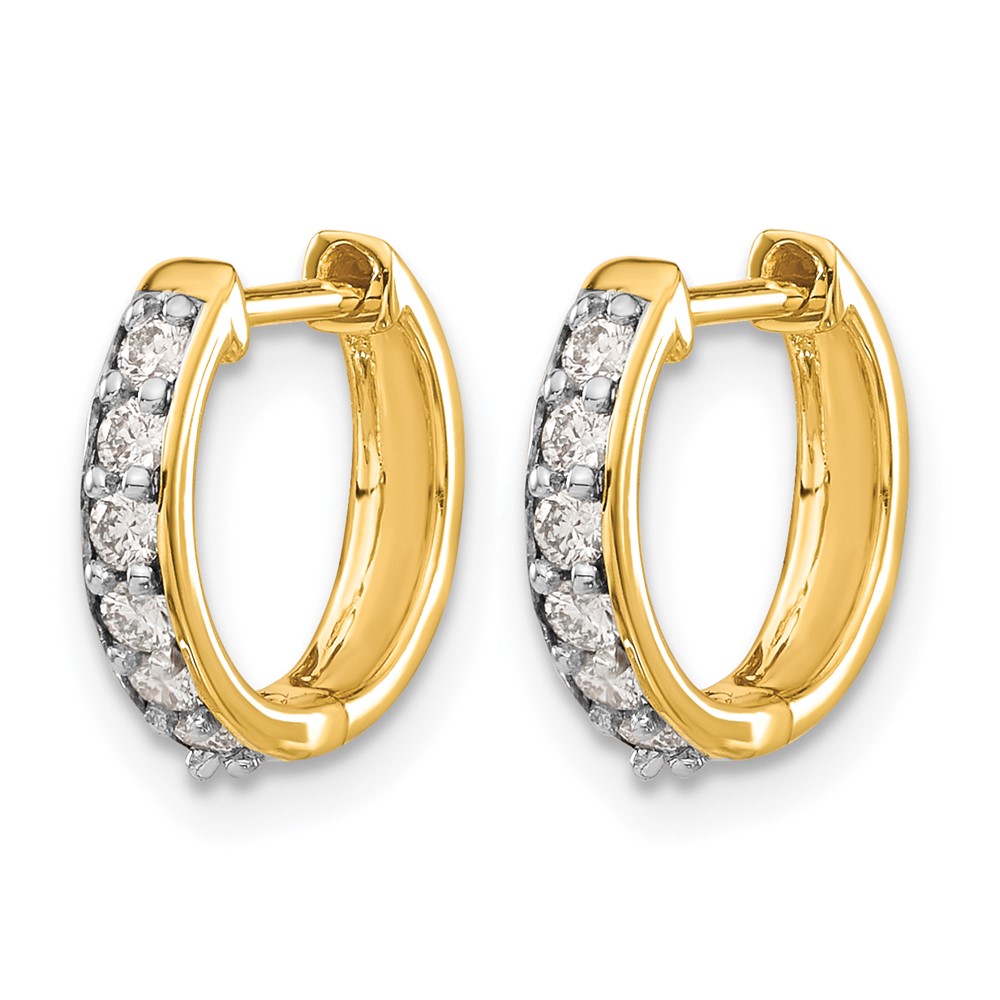 14k Diamond Hinged Hoop Earrings (EM4263-025-YA)