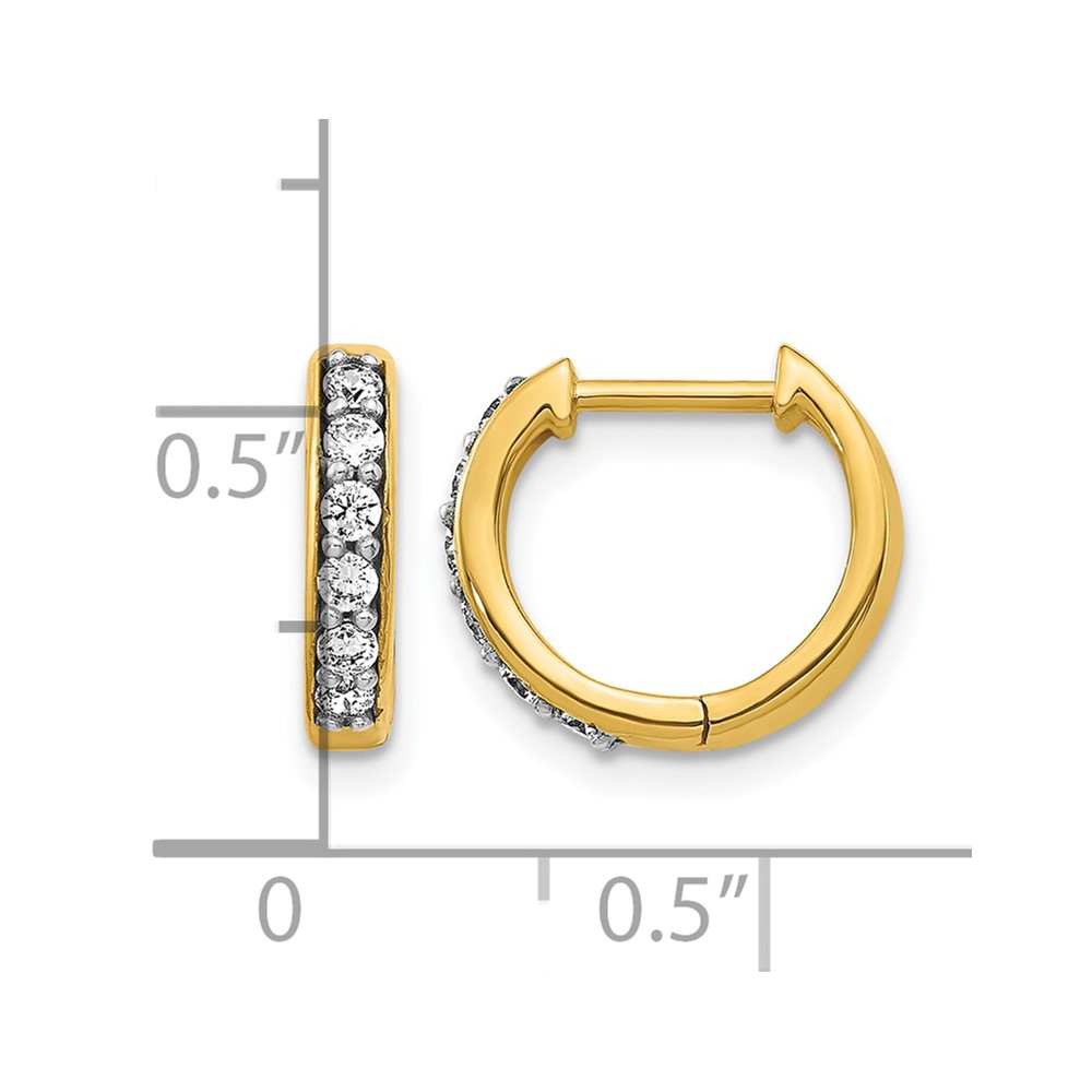 14k Diamond Hinged Hoop Earrings (EM4263-025-YA)
