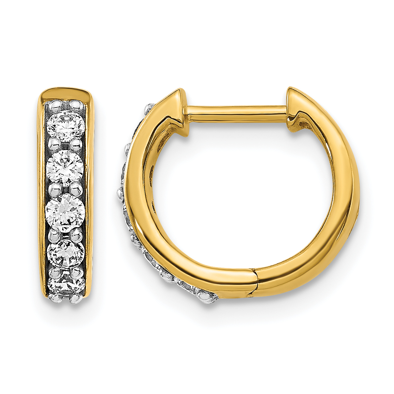 10k Diamond Hinged Hoop Earrings (EM4263-033-1YA)