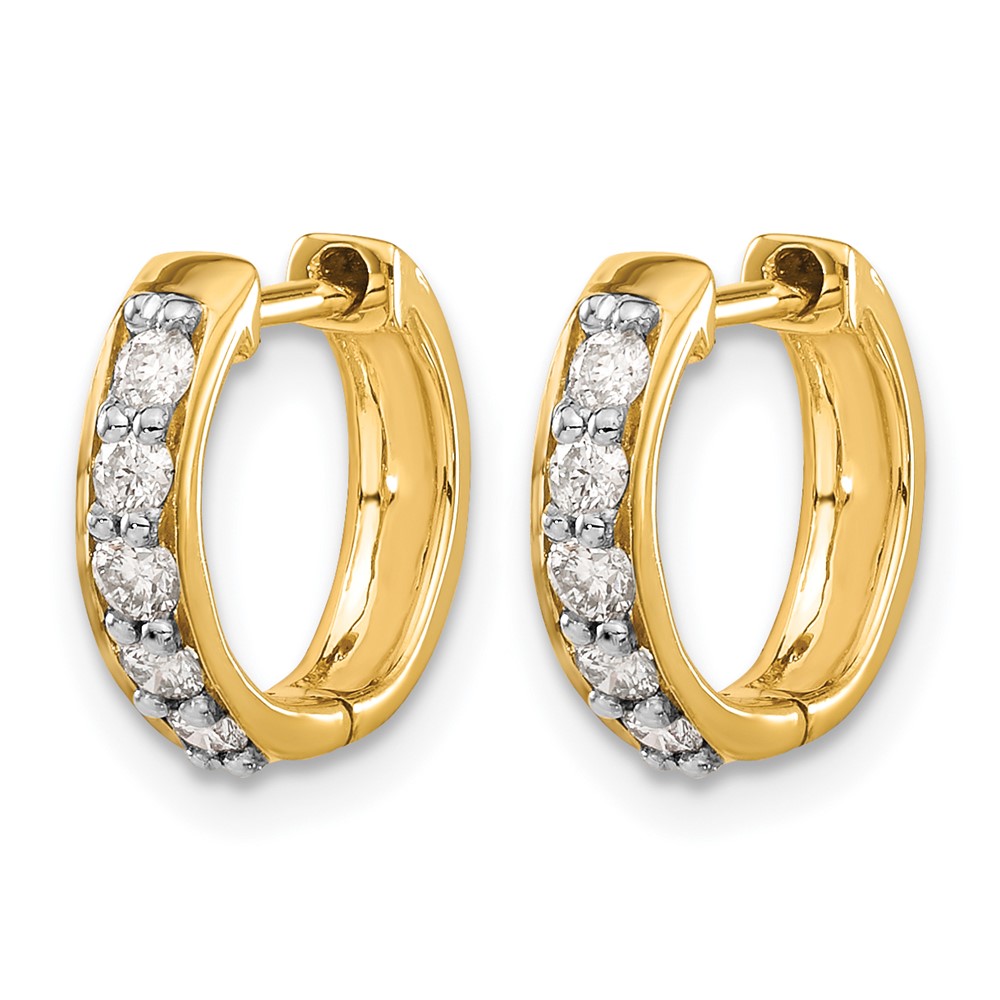 14k Diamond Hinged Hoop Earrings (EM4263-033-YA)