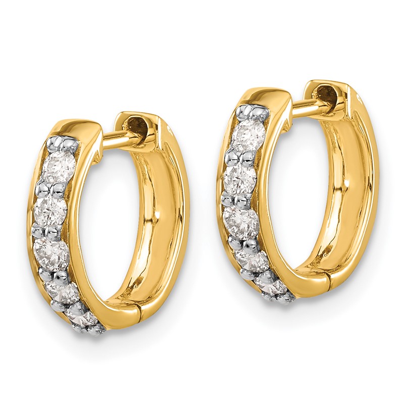 14k 1/3 carat Lab Grown Diamond VS/SI+ G+ Complete Hinged Hoop Earrings