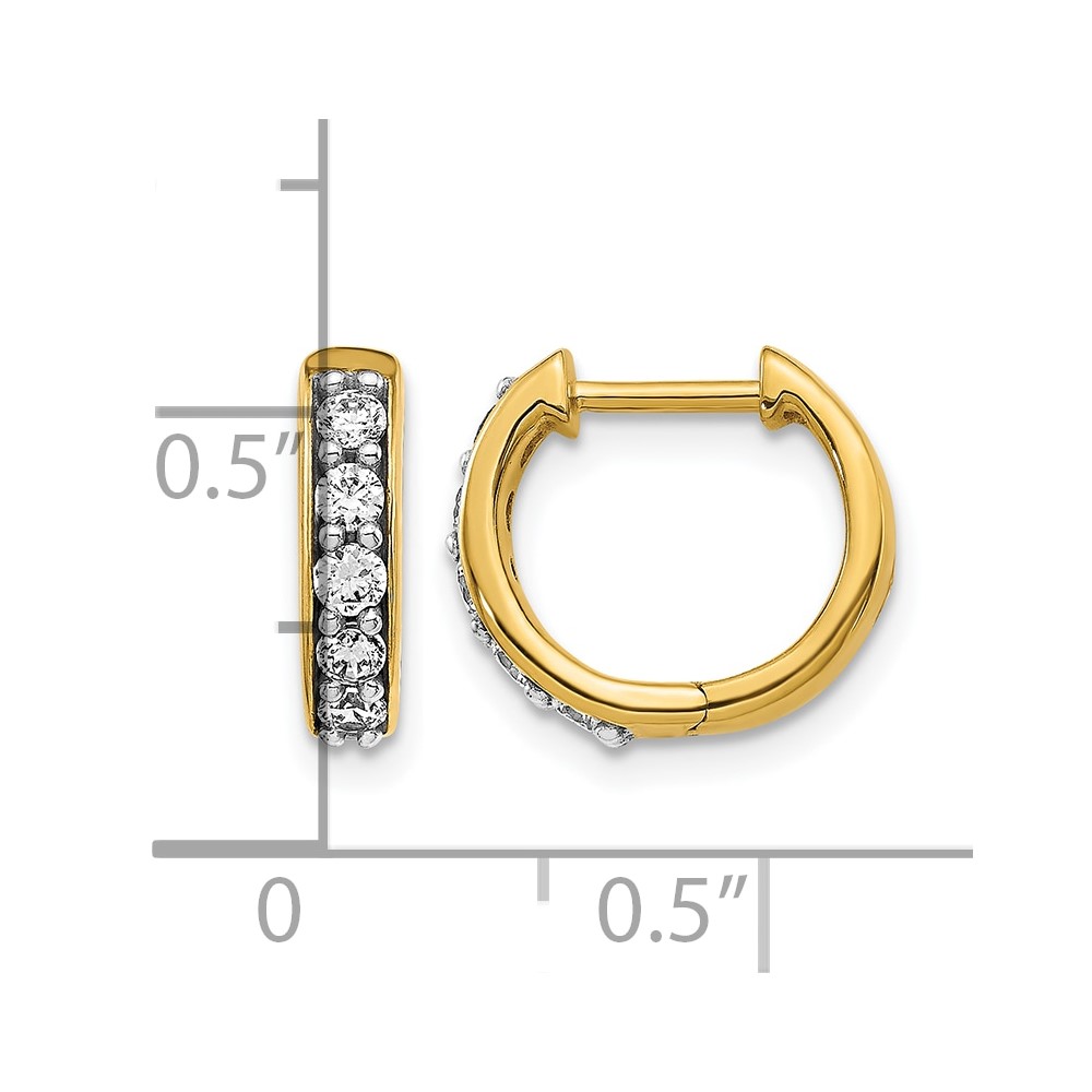 14k Diamond Hinged Hoop Earrings (EM4263-033-YA)