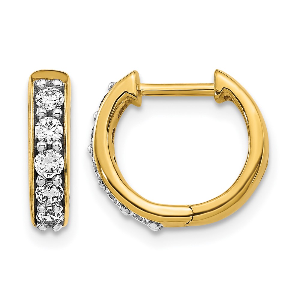 14k Diamond Hinged Hoop Earrings (EM4263-033-YA)