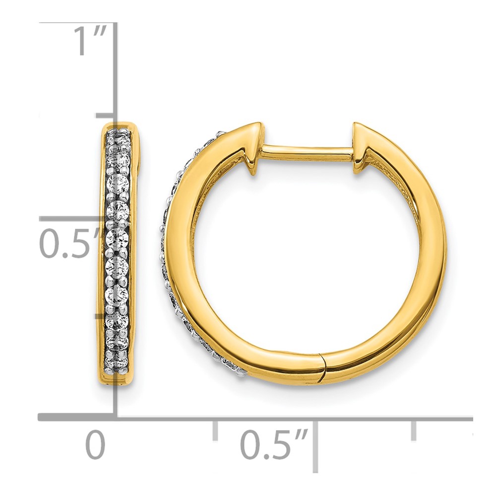 10k Diamond Hinged Hoop Earrings (EM4264-025-1YA)
