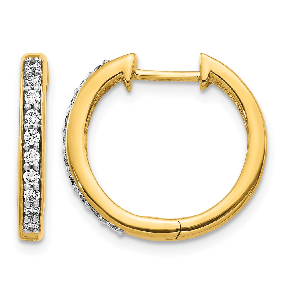 10k Diamond Hinged Hoop Earrings (EM4264-025-1YA)