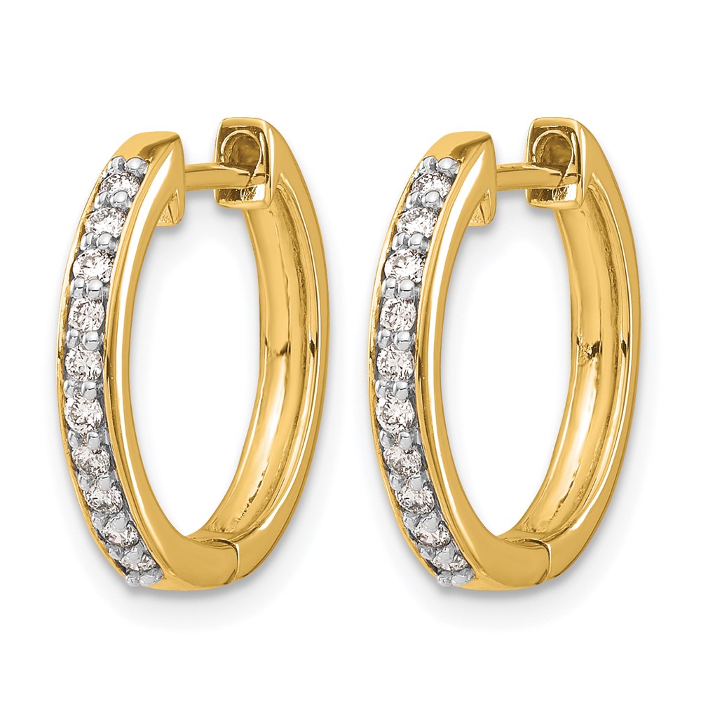 14k Diamond Hinged Hoop Earrings (EM4264-025-YA)