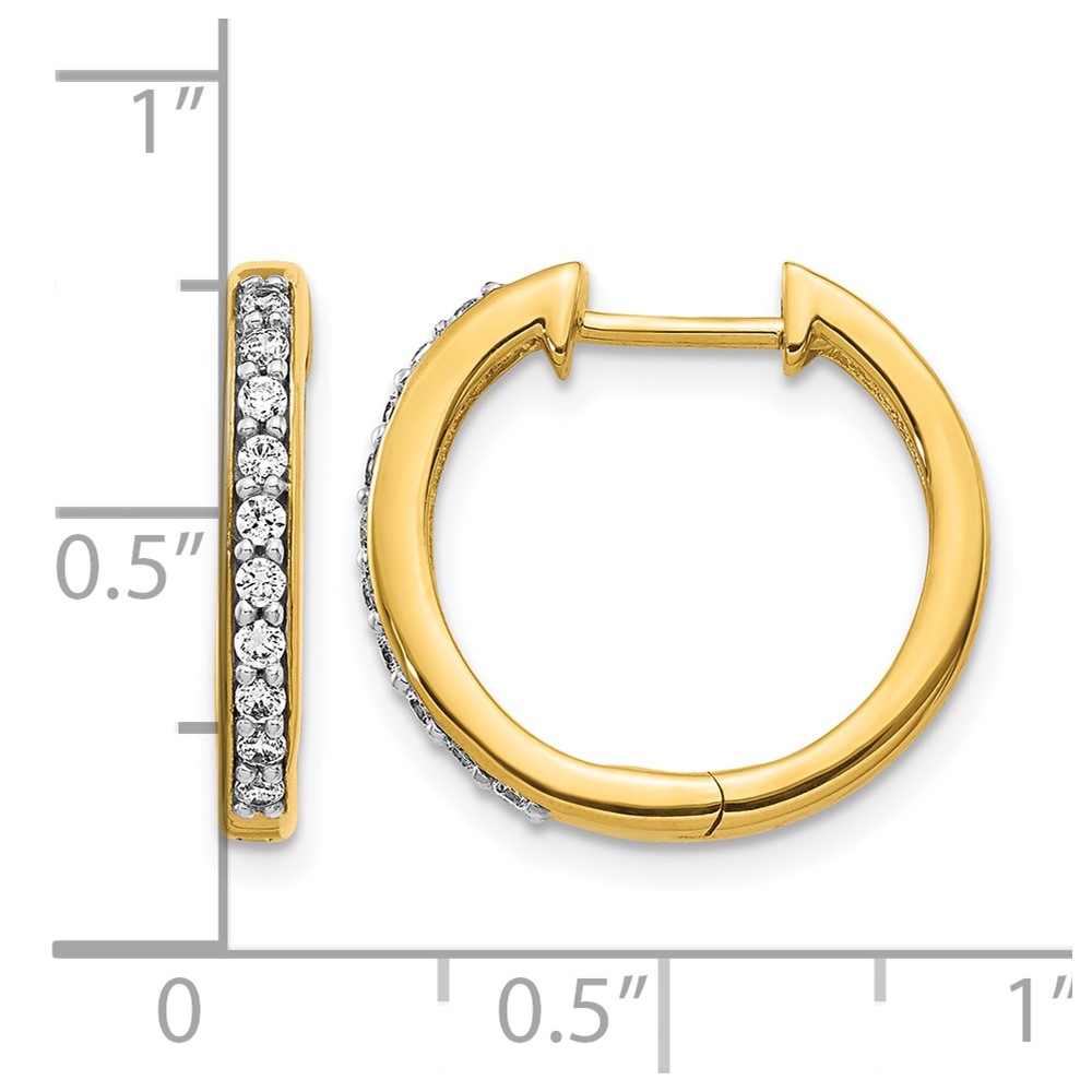 14k Diamond Hinged Hoop Earrings (EM4264-025-YA)