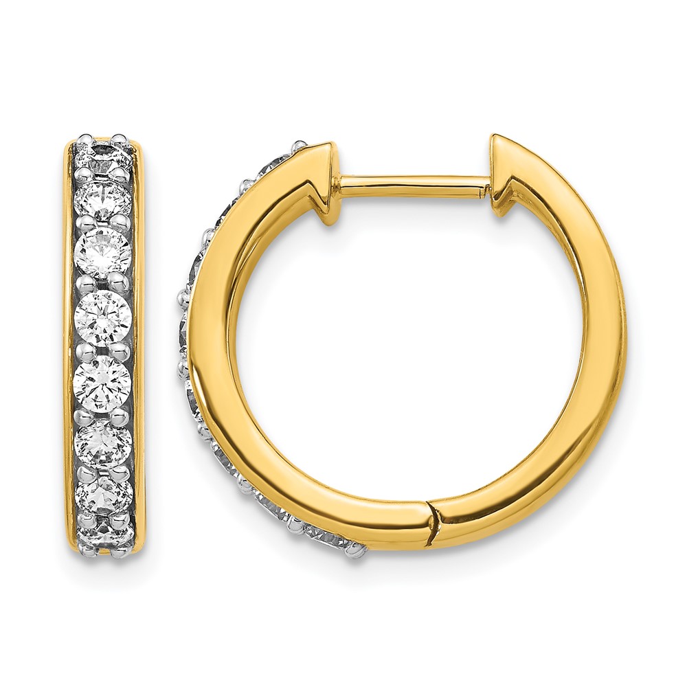 10k Diamond Hinged Hoop Earrings (EM4264-080-1YA)