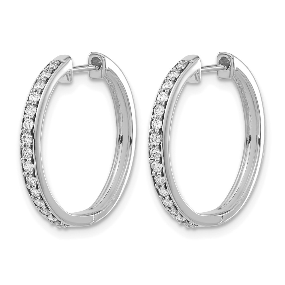 14k White Gold Diamond Hinged Hoop Earrings (EM4265-033-WA)