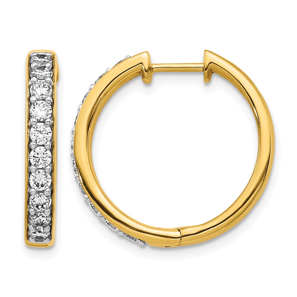 10k Diamond Hinged Hoop Earrings (EM4265-100-1YA)
