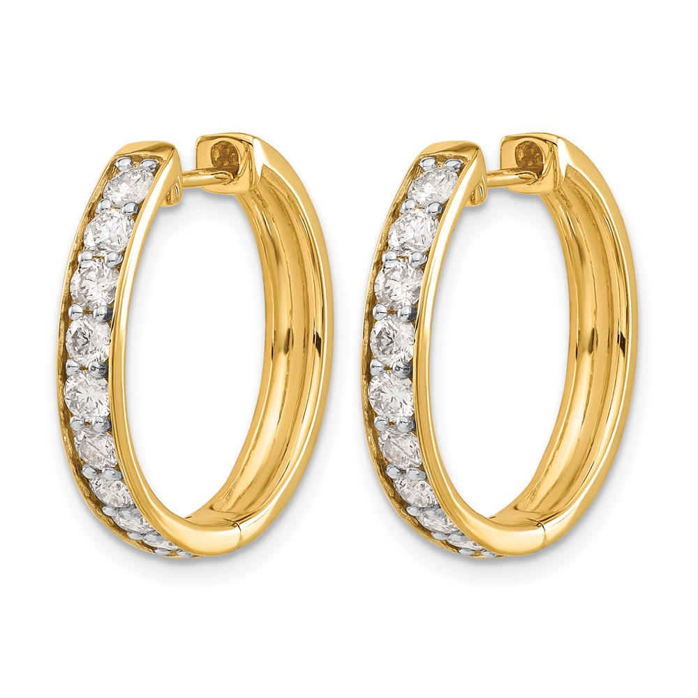 14k Diamond Hinged Hoop Earrings (EM4265-125-YA)