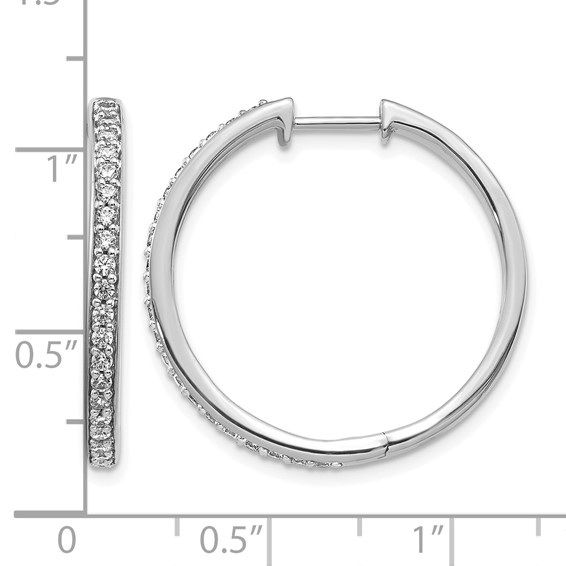Diamond Hinged Hoop Earrings