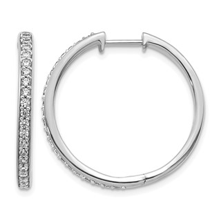 Diamond Hinged Hoop Earrings