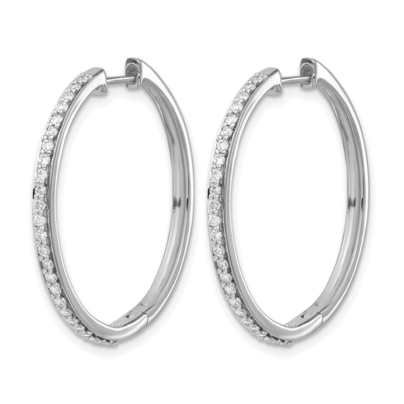Diamond Hinged Hoop Earrings