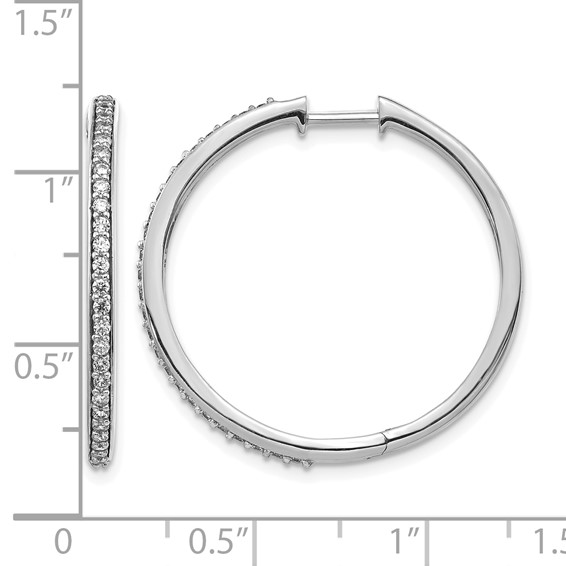 Diamond Hinged Hoop Earrings
