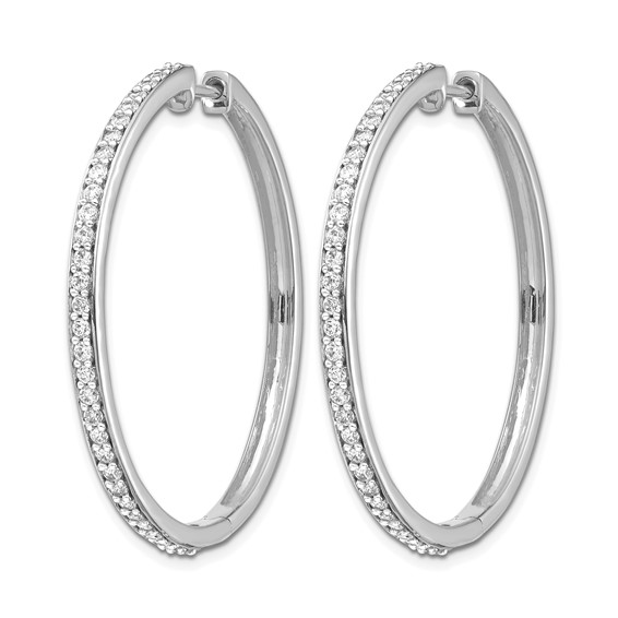 Gold Diamond Hinged Hoop Earrings