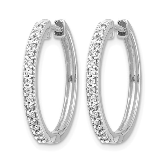 Gold Diamond Hinged Hoop Earrings