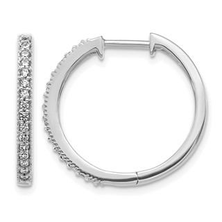 Gold Diamond Hinged Hoop Earrings