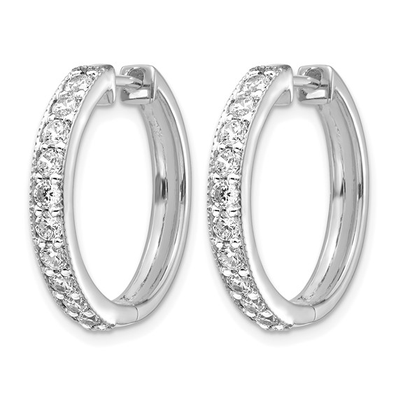 Gold Diamond Hinged Hoop Earrings