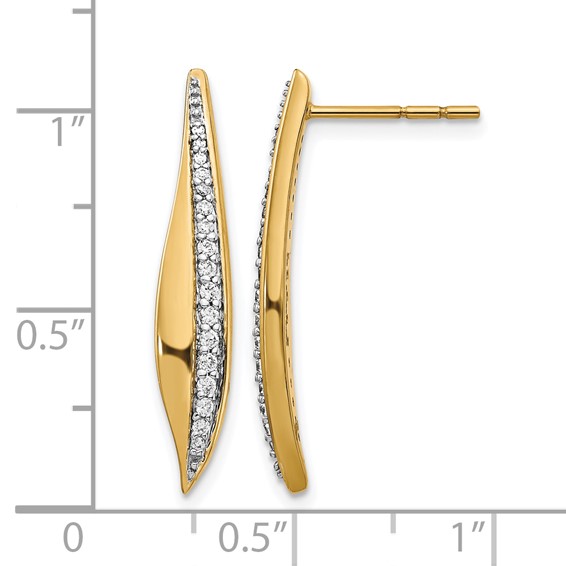 14k 1/4 carat Diamond Post Earrings