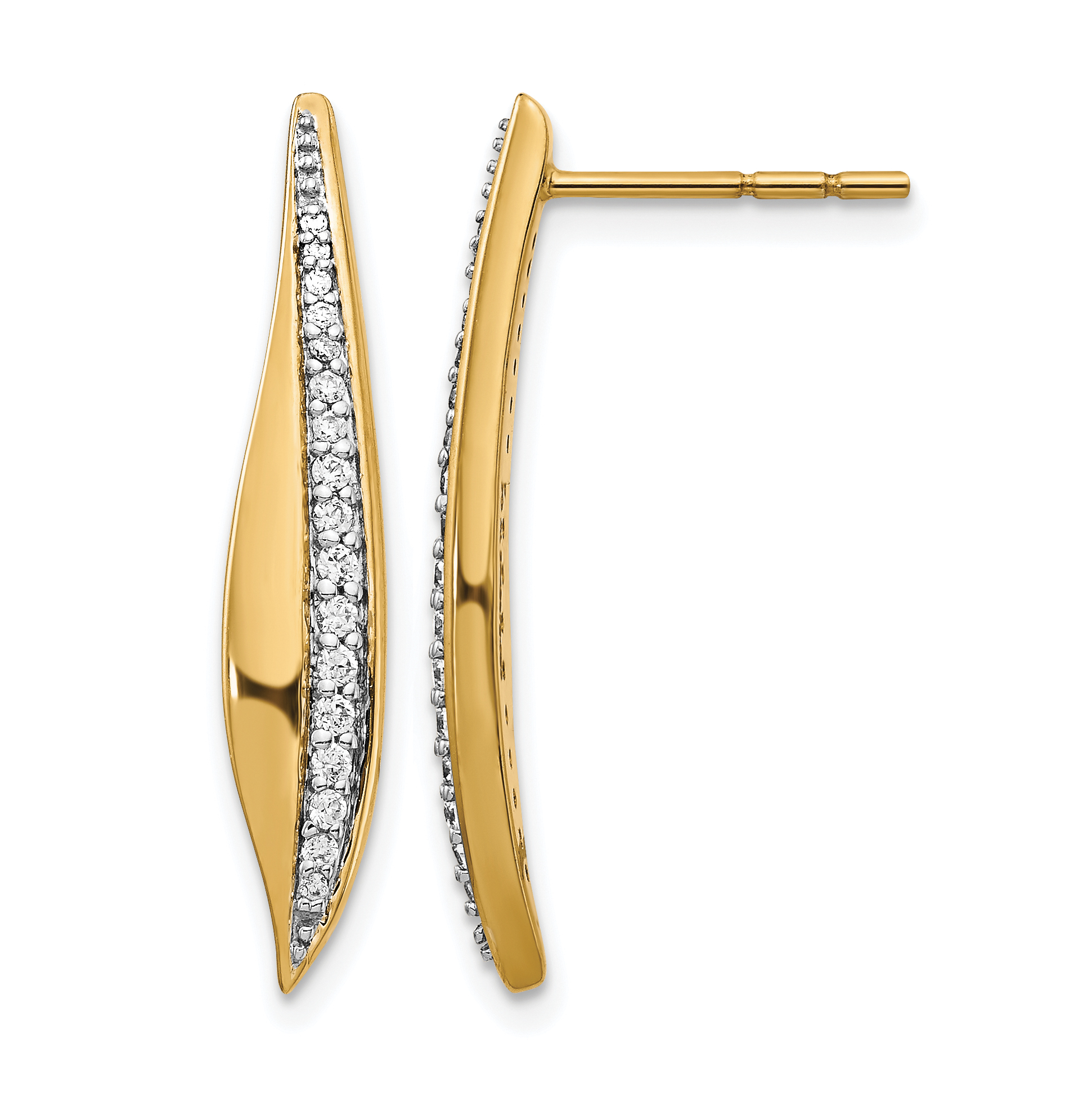 14k Diamond Post Earrings (EM4341-025-YA)