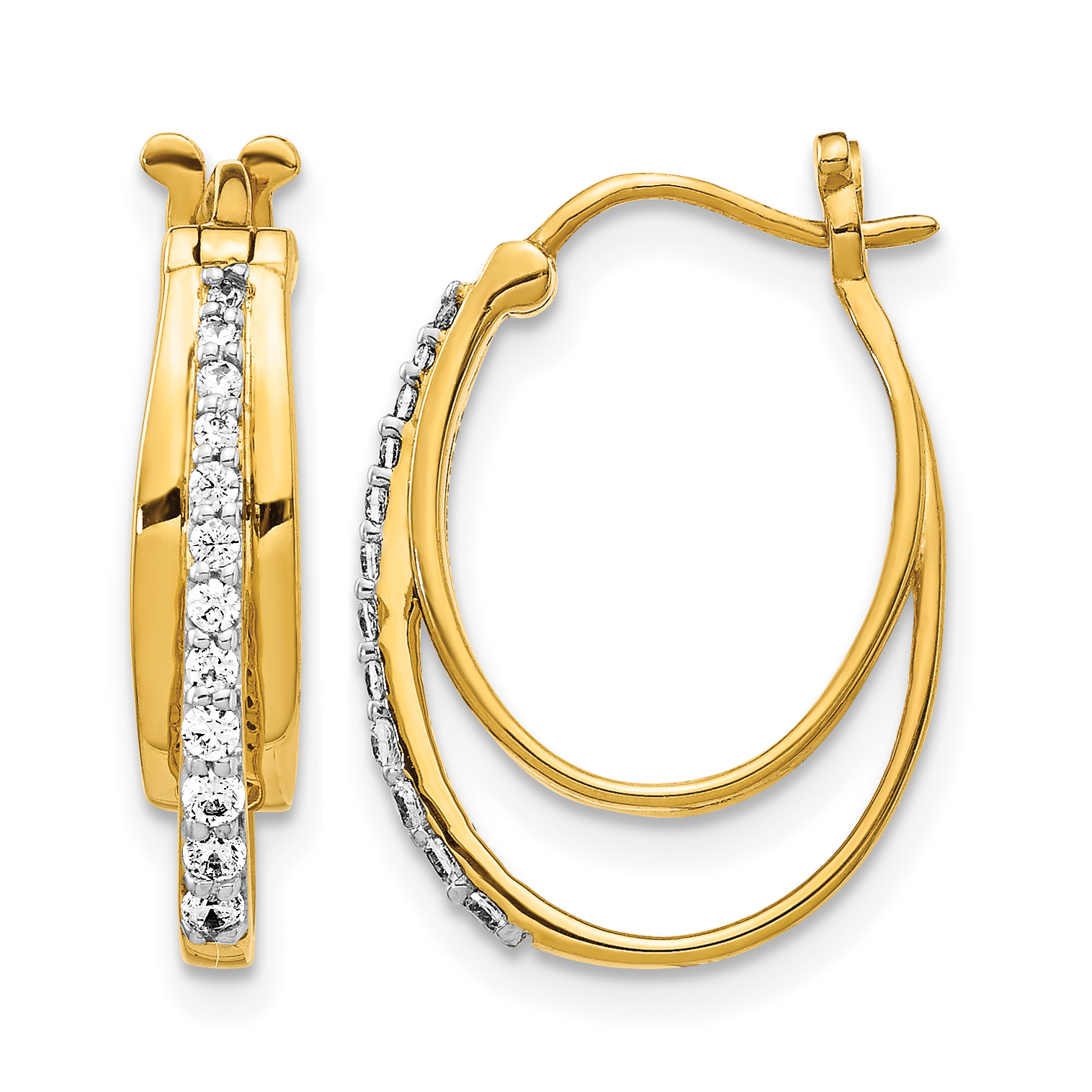 10k Diamond Hoop Earrings (EM4343-025-1YA)