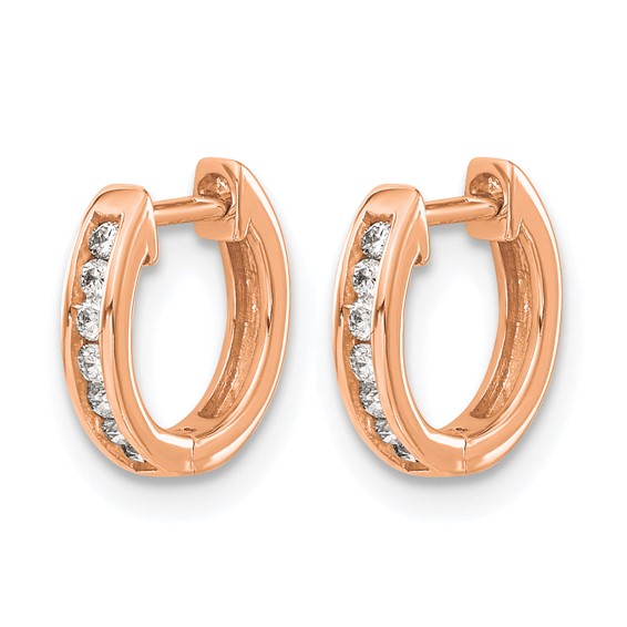 Diamond Hinged Hoop Earrings