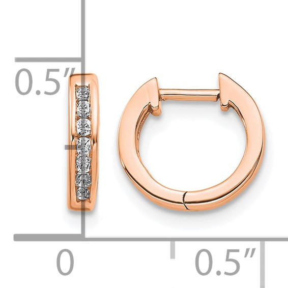 Diamond Hinged Hoop Earrings