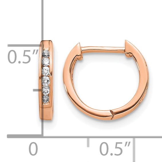 Gold Diamond Hinged Hoop Earrings