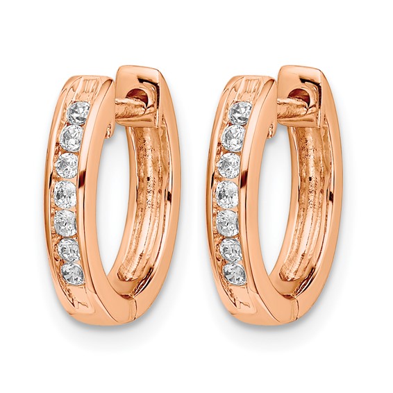 Gold Diamond Hinged Hoop Earrings