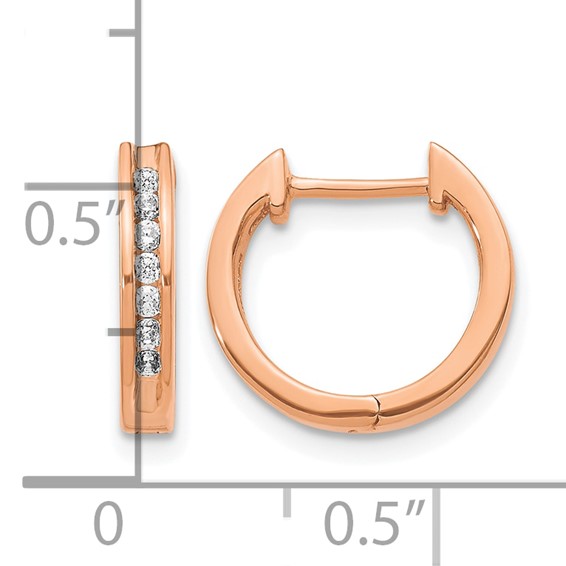 Gold Diamond Hinged Hoop Earrings