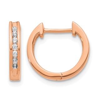 Gold Diamond Hinged Hoop Earrings