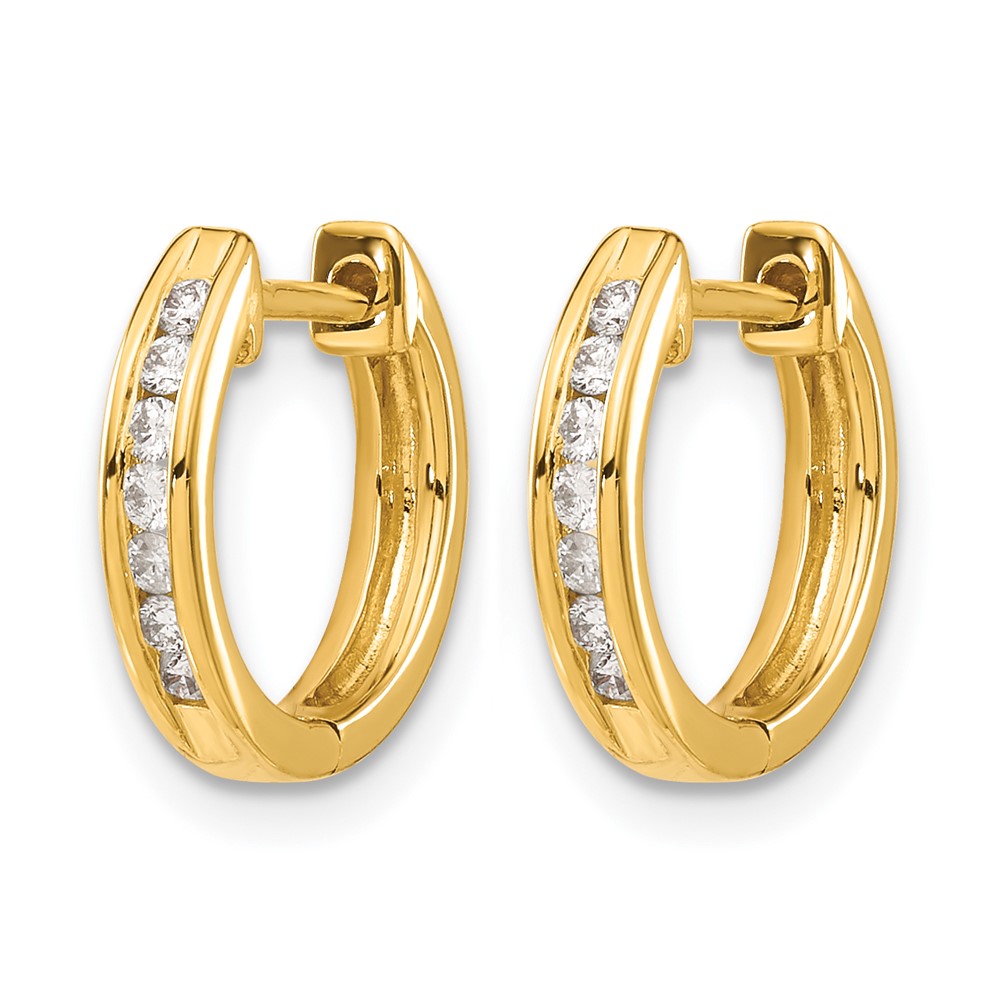 14k Diamond Hinged Hoop Earrings (EM5351-020-YA)
