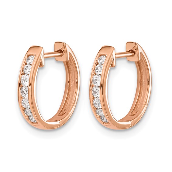 Diamond Hinged Hoop Earrings