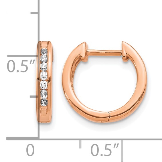 Diamond Hinged Hoop Earrings