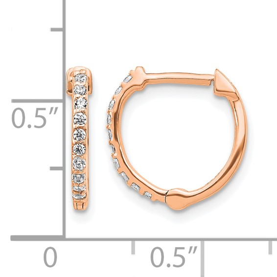 Diamond Hinged Hoop Earrings