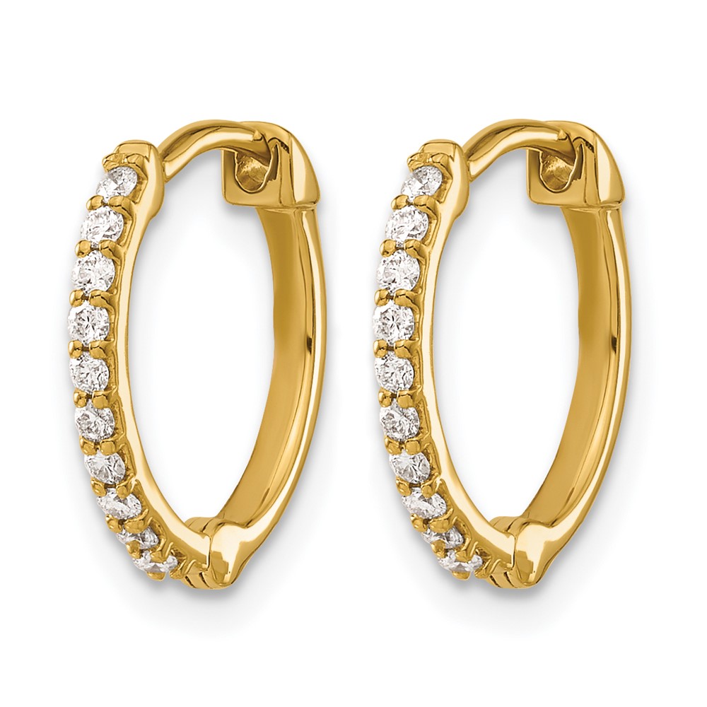 14k Diamond Hinged Hoop Earrings (EM5353-020-YA)