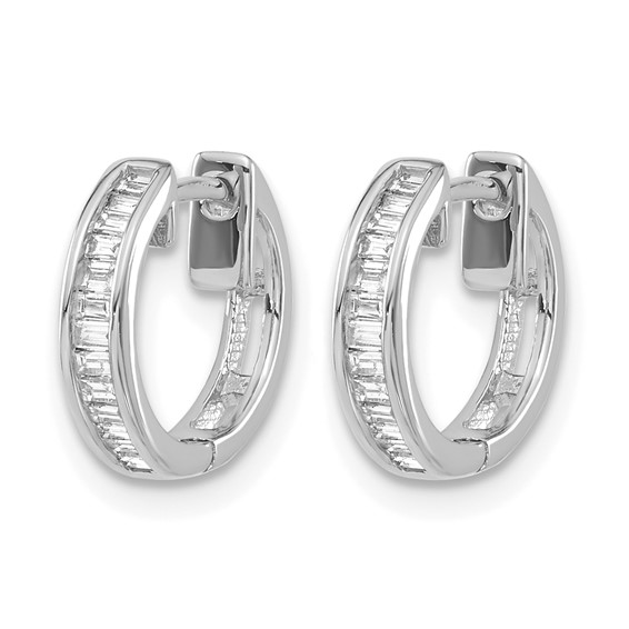 Gold Diamond Hinged Hoop Earrings