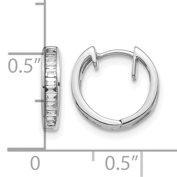 Gold Diamond Hinged Hoop Earrings