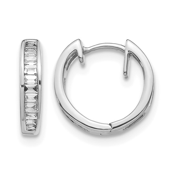 Gold Diamond Hinged Hoop Earrings