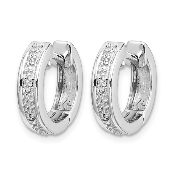 Gold Diamond Hinged Hoop Earrings