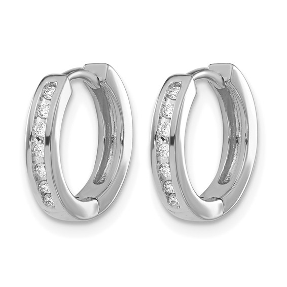 Diamond Hinged Hoop Earrings